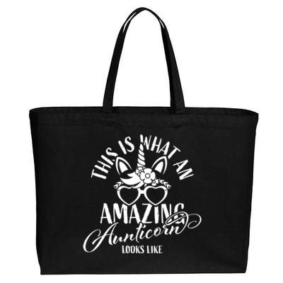 This Is What An Amazing Aunticorn Looks Like Auntie Unicorn Cool Gift Cotton Canvas Jumbo Tote