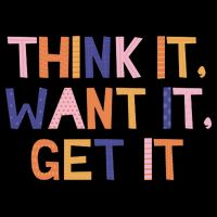 Think It Want It Get It Motivational Quote 16oz Travel Tumbler
