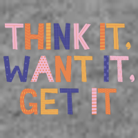 Think It Want It Get It Motivational Quote Sustainable Beanie