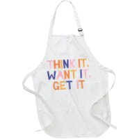 Think It Want It Get It Motivational Quote Apron