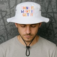 Think It Want It Get It Motivational Quote Bucket Hat