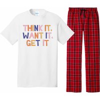 Think It Want It Get It Motivational Quote Pajama Set