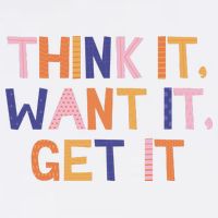 Think It Want It Get It Motivational Quote Cooling Performance Long Sleeve Crew