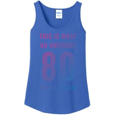 This Is What An Awesome 80 Year Old Looks Like Birthday Gift Ladies Essential Tank