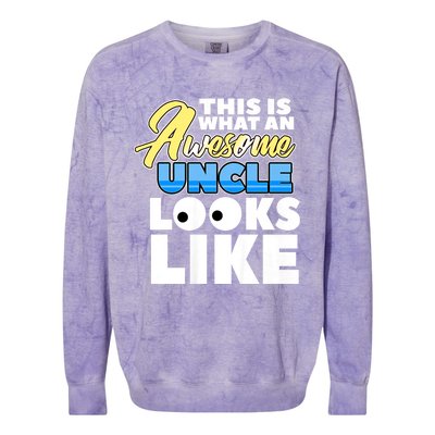 This Is What Am Awesome Uncle Looks Like Colorblast Crewneck Sweatshirt