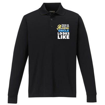 This Is What Am Awesome Uncle Looks Like Performance Long Sleeve Polo