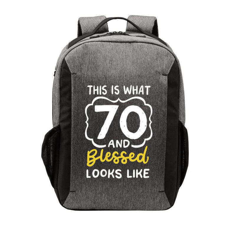 This Is What 70 And Blessed Looks Like 70th Birthday Apparel Vector Backpack