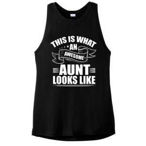 This Is What An Awesome Aunt Looks Like Auntie Niece Aunt Gift Ladies PosiCharge Tri-Blend Wicking Tank