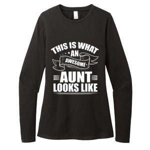 This Is What An Awesome Aunt Looks Like Auntie Niece Aunt Gift Womens CVC Long Sleeve Shirt