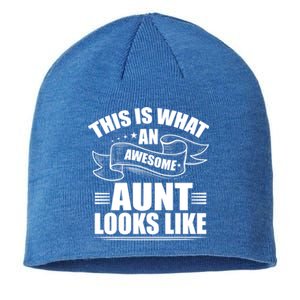 This Is What An Awesome Aunt Looks Like Auntie Niece Aunt Gift Sustainable Beanie