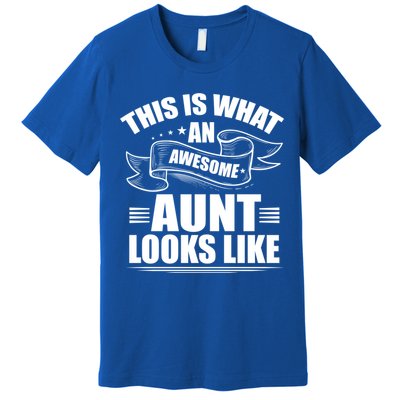 This Is What An Awesome Aunt Looks Like Auntie Niece Aunt Gift Premium T-Shirt