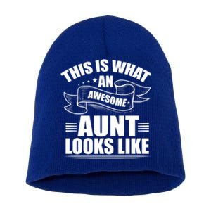 This Is What An Awesome Aunt Looks Like Auntie Niece Aunt Gift Short Acrylic Beanie