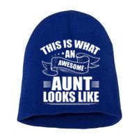 This Is What An Awesome Aunt Looks Like Auntie Niece Aunt Gift Short Acrylic Beanie