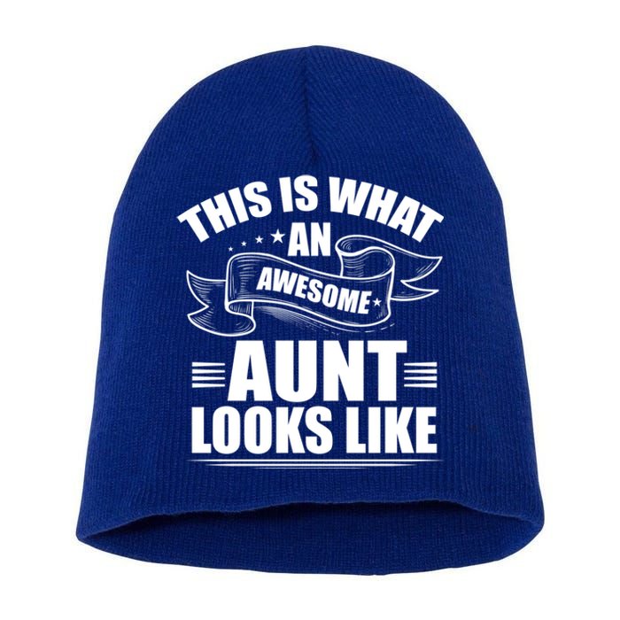 This Is What An Awesome Aunt Looks Like Auntie Niece Aunt Gift Short Acrylic Beanie