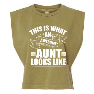 This Is What An Awesome Aunt Looks Like Auntie Niece Aunt Gift Garment-Dyed Women's Muscle Tee