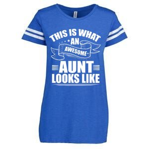 This Is What An Awesome Aunt Looks Like Auntie Niece Aunt Gift Enza Ladies Jersey Football T-Shirt