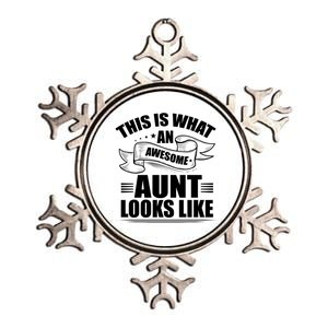 This Is What An Awesome Aunt Looks Like Auntie Niece Aunt Gift Metallic Star Ornament