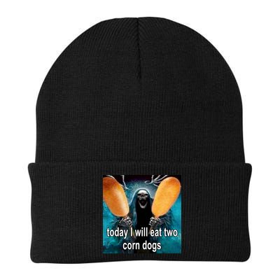 Today I Will Eat Two Corn Dogs Meme Beanie