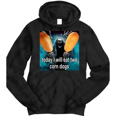 Today I Will Eat Two Corn Dogs Meme Tie Dye Hoodie