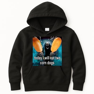 Today I Will Eat Two Corn Dogs Meme Kids Hoodie