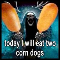 Today I Will Eat Two Corn Dogs Meme Short Acrylic Beanie