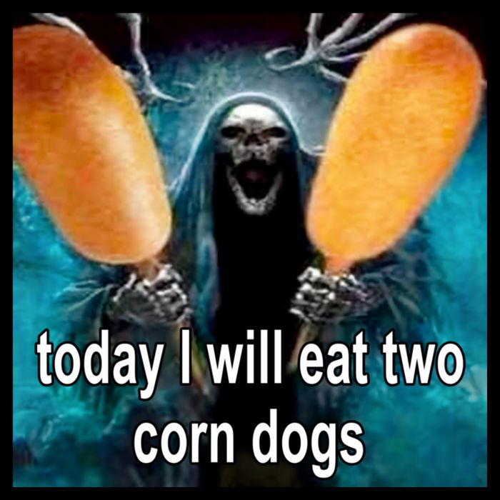 Today I Will Eat Two Corn Dogs Meme Short Acrylic Beanie