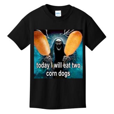 Today I Will Eat Two Corn Dogs Meme Kids T-Shirt