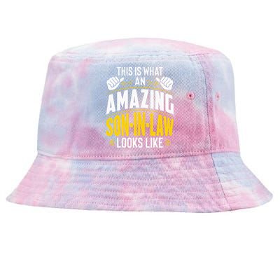 This Is What An Amazing Soninlaw Looks Like Funny Tie-Dyed Bucket Hat