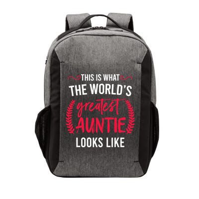 This Is What The Worlds Greatest Auntie Looks Like Gift Vector Backpack
