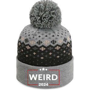 Trump Is Weird 2024 Funny Trump Election The Baniff Cuffed Pom Beanie