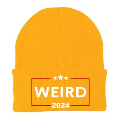 Trump Is Weird 2024 Funny Trump Election Knit Cap Winter Beanie