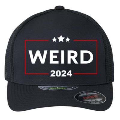 Trump Is Weird 2024 Funny Trump Election Flexfit Unipanel Trucker Cap