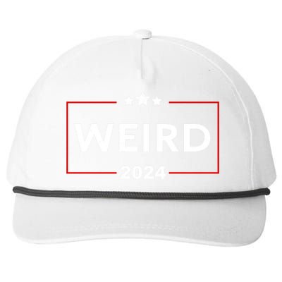 Trump Is Weird 2024 Funny Trump Election Snapback Five-Panel Rope Hat