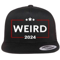 Trump Is Weird 2024 Funny Trump Election Flat Bill Trucker Hat