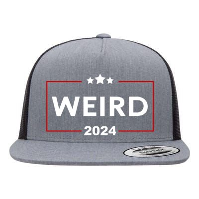 Trump Is Weird 2024 Funny Trump Election Flat Bill Trucker Hat