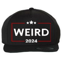 Trump Is Weird 2024 Funny Trump Election Wool Snapback Cap