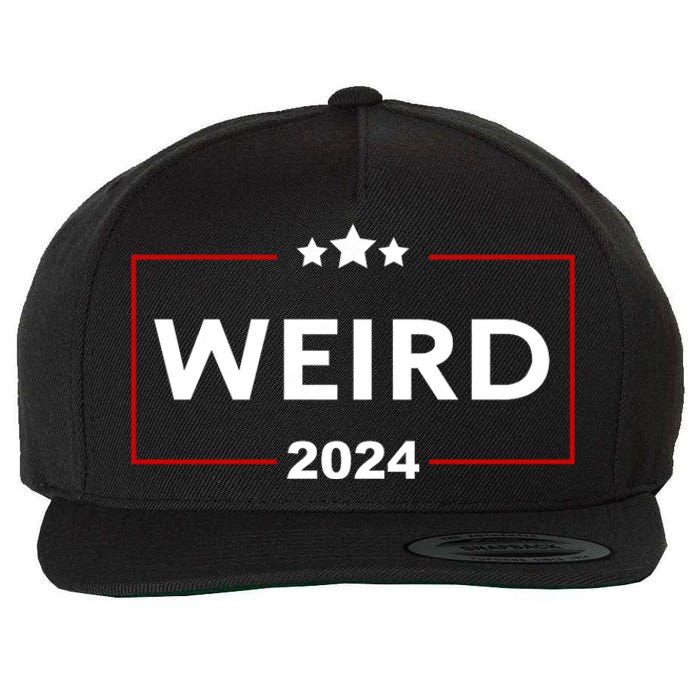 Trump Is Weird 2024 Funny Trump Election Wool Snapback Cap