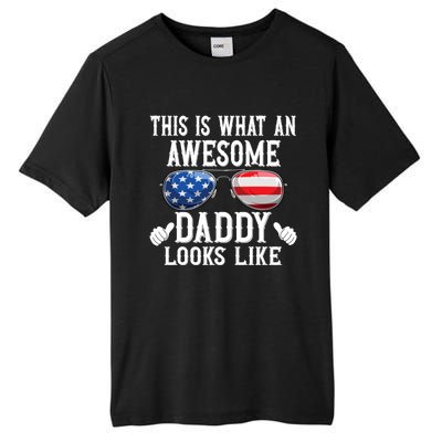 This Is What An Awesome Daddy Looks Like American Flag Usa Tall Fusion ChromaSoft Performance T-Shirt