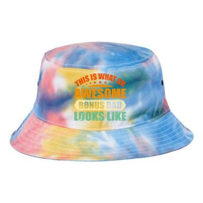 This Is What An Awesome Bonus Dad Looks Like Fathers Day Tie Dye Newport Bucket Hat