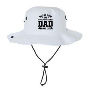 This Is What The Worlds Greatest Dad Looks Like Gift Legacy Cool Fit Booney Bucket Hat