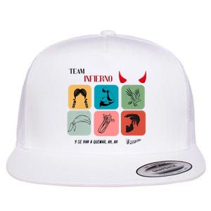 Team Infierno Wendy Guevara Team Playera Casa De Los Famosos!os Flat Bill Trucker Hat