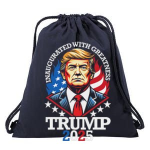 Trump Inaugurated With Greatness Drawstring Bag