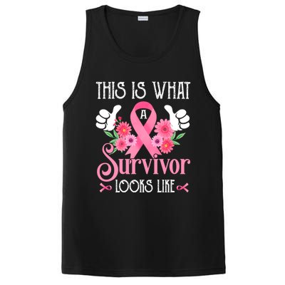 This Is What A Survivor Looks Like Breast Cancer Awareness Gift PosiCharge Competitor Tank