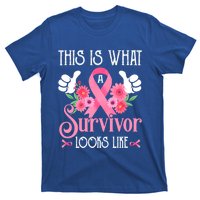 This Is What A Survivor Looks Like Breast Cancer Awareness Gift T-Shirt