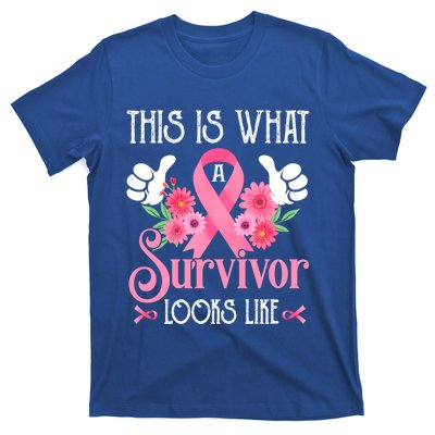 This Is What A Survivor Looks Like Breast Cancer Awareness Gift T-Shirt