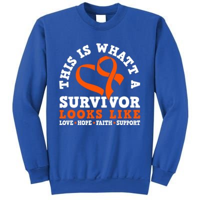 This Is What A Survivor Looks Like Leukemia Warrior Cool Gift Sweatshirt