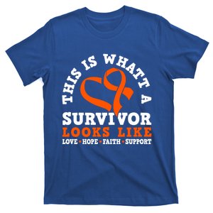 This Is What A Survivor Looks Like Leukemia Warrior Cool Gift T-Shirt