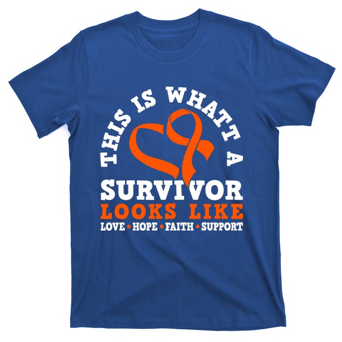 This Is What A Survivor Looks Like Leukemia Warrior Cool Gift T-Shirt