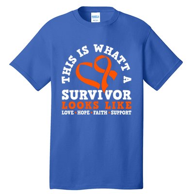 This Is What A Survivor Looks Like Leukemia Warrior Cool Gift Tall T-Shirt