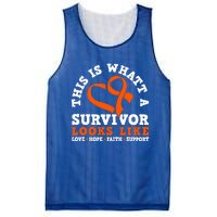 This Is What A Survivor Looks Like Leukemia Warrior Cool Gift Mesh Reversible Basketball Jersey Tank